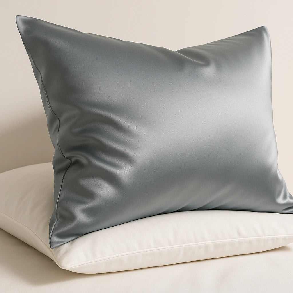 SŌIE silk pillowcase in grey